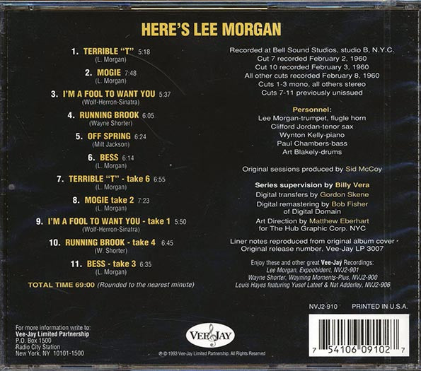 Lee Morgan - Here's Lee Morgan (CD)
