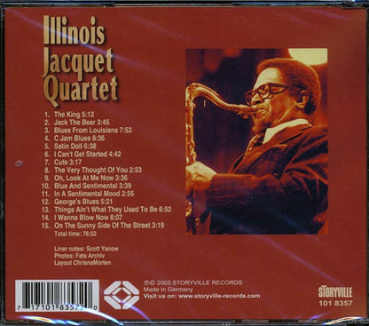Illinois Jacquet Quartet - Live At Schaffhausen (CD)
