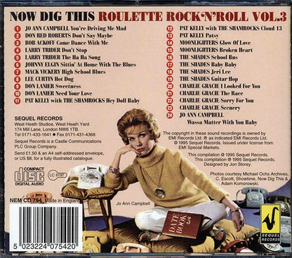 Jo Ann Campbell, Don Red Roberts, Larry Trider, Etc. - Now Dig This: Roulette Rock N Roll Volume 3 (CD)
