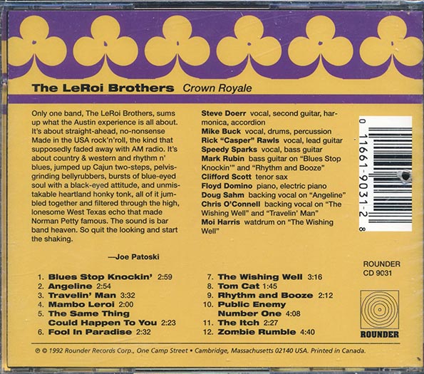 The Leroi Brothers - Crown Royale (CD)