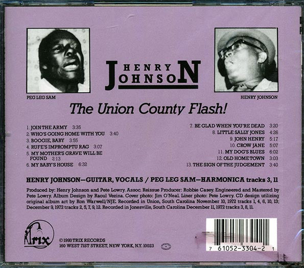 Henry Johnson - The Union County Flash (CD)