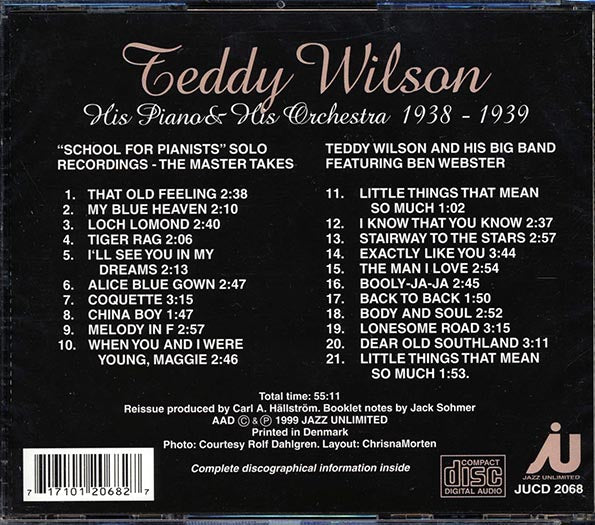 Teddy Wilson - His Piano & His Orchestra 1938-1939 (CD)