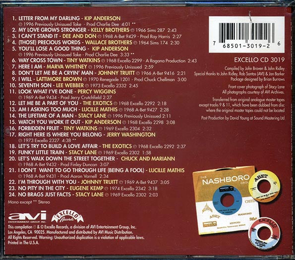 Kip Anderson, Kelly Brothers, Dee & Don, Etc. - The Heart Of Southern Soul Volume 2: No Brags Just Facts (CD)