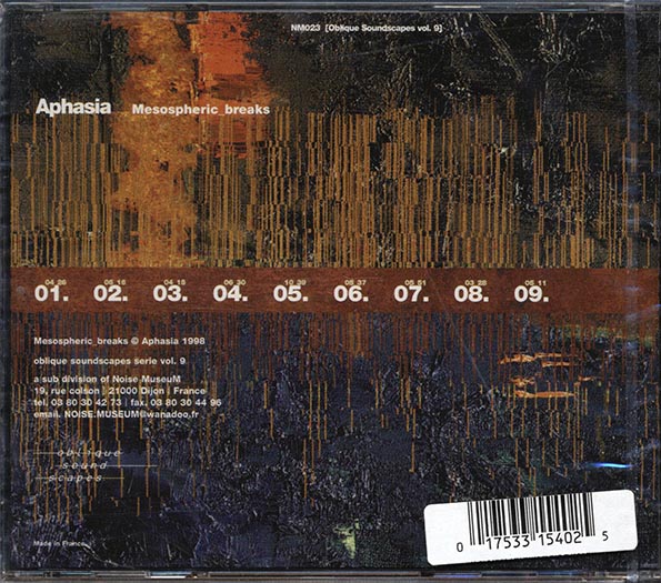 Aphasia - Mesospheric Breaks (CD)