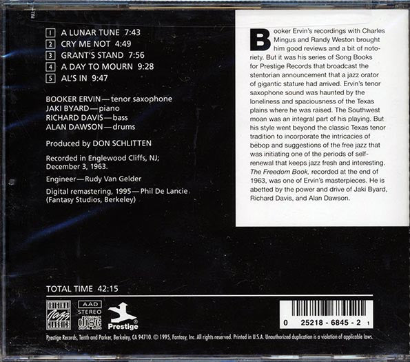 Booker Ervin - The Freedom Book (CD)
