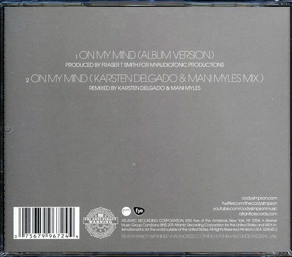 Cody Simpson - On My Mind (CD)
