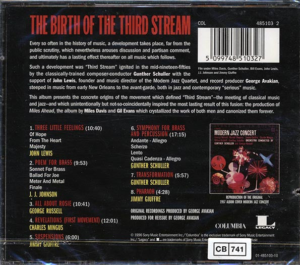 John Lewis, JJ Johnson, George Russell, Charles Mingus, Etc. - The Birth Of The Third Stream (CD)