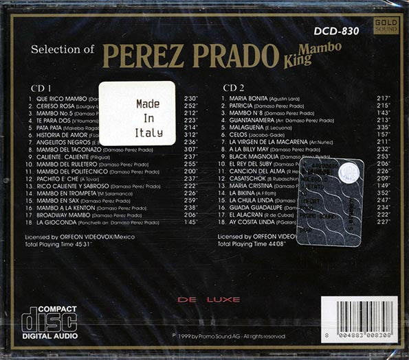 Perez Prado - Selection Of Perez Prado: Mambo King (36 tracks) (CD)