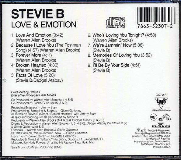 Stevie B - Love & Emotion (CD)