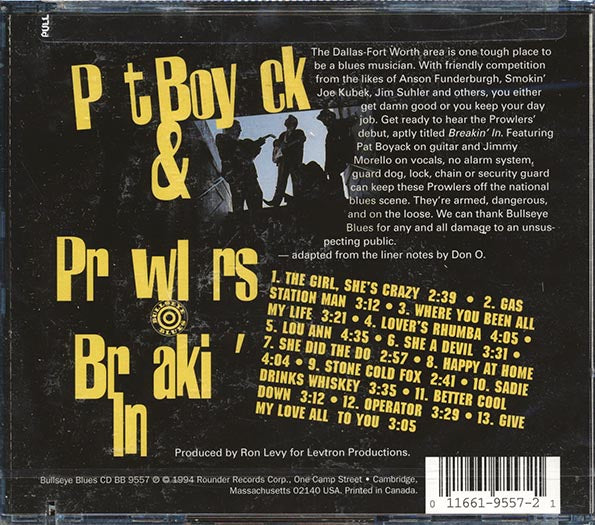 Pat Boyack & The Prowlers - Breakin' In (CD)