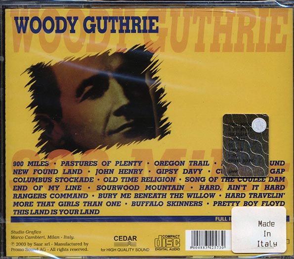 Woody Guthrie - 900 Miles (CD)