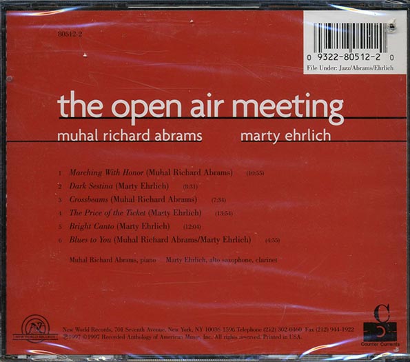 Muhal Richard Abrams, Marty Ehrlich - The Open Air Meeting (CD)