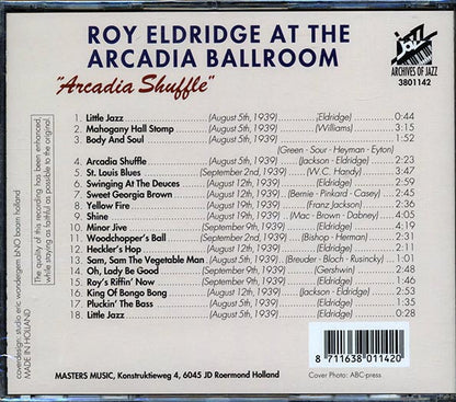 Roy Eldridge & His Orchestra - Arcadia Shuffle: At The Arcadia Ballroom (CD)