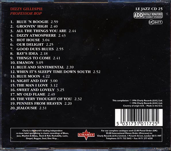 Dizzy Gillespie - Professor Bop (CD)