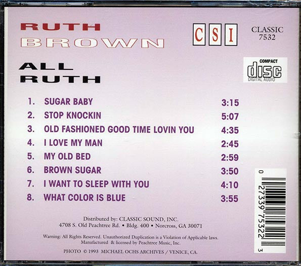 Ruth Brown - All Ruth (CD)
