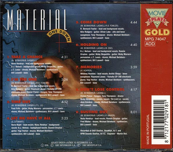 Material - One Down (CD)