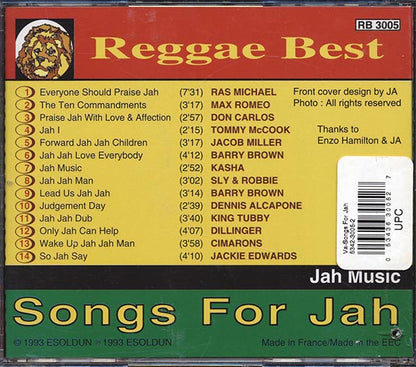 Ras Michael, Max Romeo, Don Carlos, Jacob Miller, Barry Brown, Etc. - Songs For Jah: Jah Music (CD)