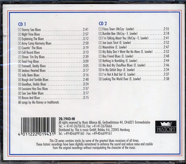 Ma Rainey, Memphis Minnie - Night Time Blues (28 tracks) (CD)