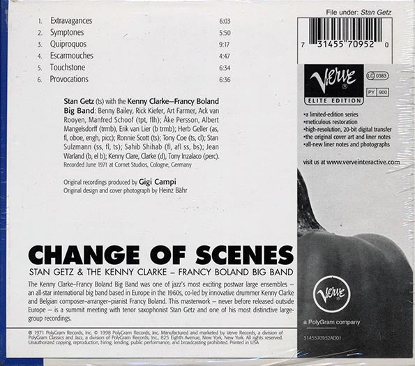 Stan Getz, Francy Boland, The Kenny Clarke-Francy Boland Big Band - Change Of Scenes (CD)