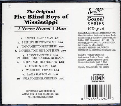 The Original Five Blind Boys Of Mississippi - I Never Heard A Man (CD)