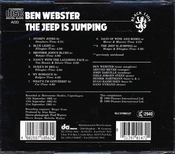 Ben Webster - The Jeep Is Jumping (CD)