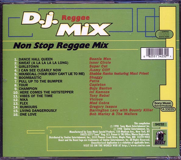 Beenie Man, Inner Circle, Super Cat, Shaggy, Etc. - DJ Reggae Mix (CD)
