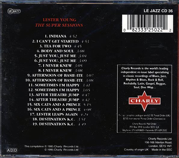 Lester Young - The Super Sessions (CD)