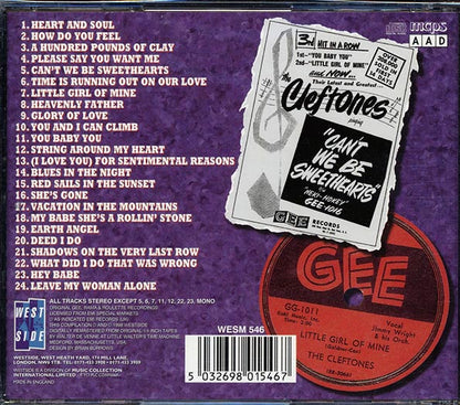 The Cleftones - Heart And Soul + For Sentimental Reasons (2 albums on 1 CD) (CD)