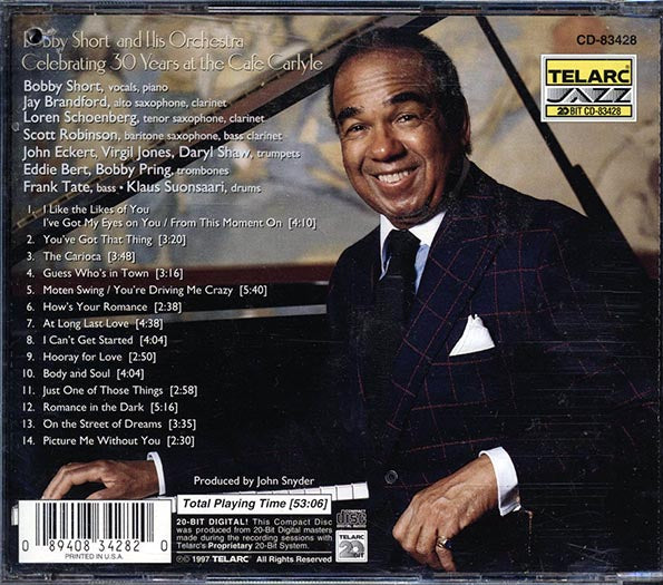 Bobby Short & His Orchestra - Celebrating 30 Years At The Cafe Carlyle (CD)