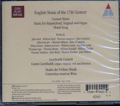 Gustav Leonhardt, Studio Der Fruhen Musik, Concentus Musicus Wien - English Music Of The 17th Century (2xCD) (CD)
