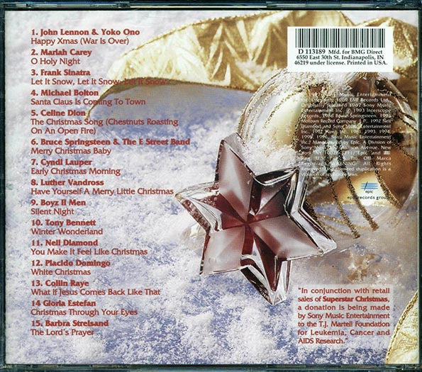 John Lennon, Mariah Carey, Frank Sinatra, Michael Bolton, Etc. - Superstar Christmas (CD)