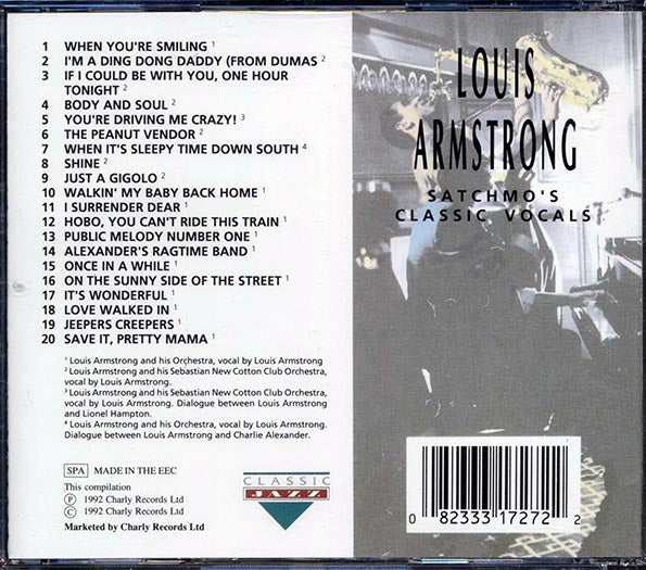 Louis Armstrong - Satchmo's Classic Vocals (CD)