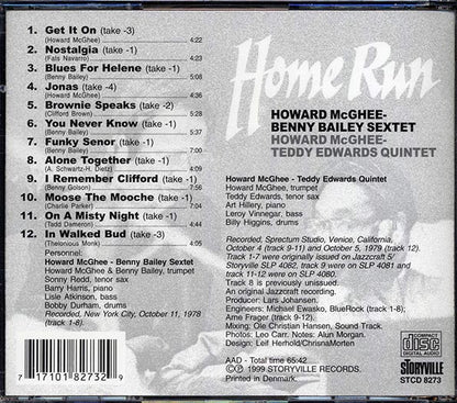 Howard McGhee, Benny Bailey Sextet, Howard McGhee, Teddy Edwards Quintet - Home Run (CD)
