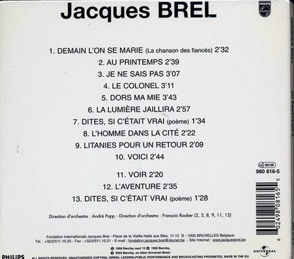Jacques Brel - Au Printemps (CD)