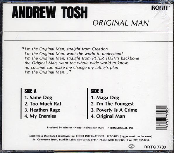 Andrew Tosh - Original Man (CD)