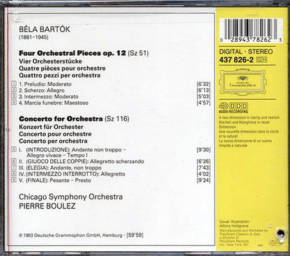 Chicago Symphony Orchestra, Pierre Boulez, Bartok - Concerto For Orchestra (CD)