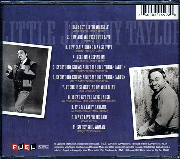 Little Johnny Taylor - Everybody Knows About My Good Thing (CD)