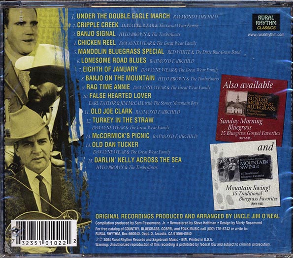 Raymond Fairchild, Dwayne Wear, Hylo Brown, Etc. - Traditional Mountain Jams: 15 Bluegrass Instrumental Favorites (CD)