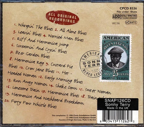 Sonny Terry - American Blues Legend (CD)
