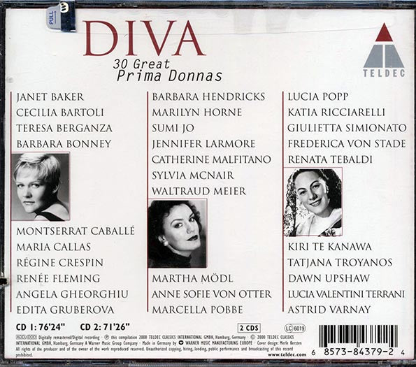 Maria Callas, Renata Tebaldi, Marcella Pobbe, Etc. - Diva: 30 Great Prima Donnas (CD)