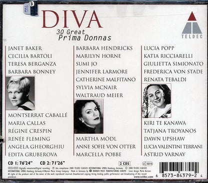 Maria Callas, Renata Tebaldi, Marcella Pobbe, Etc. - Diva: 30 Great Prima Donnas (CD)