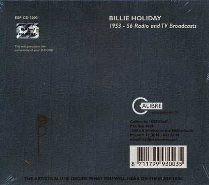 Billie Holiday - 1953-56 Radio And TV Broadcasts (CD)