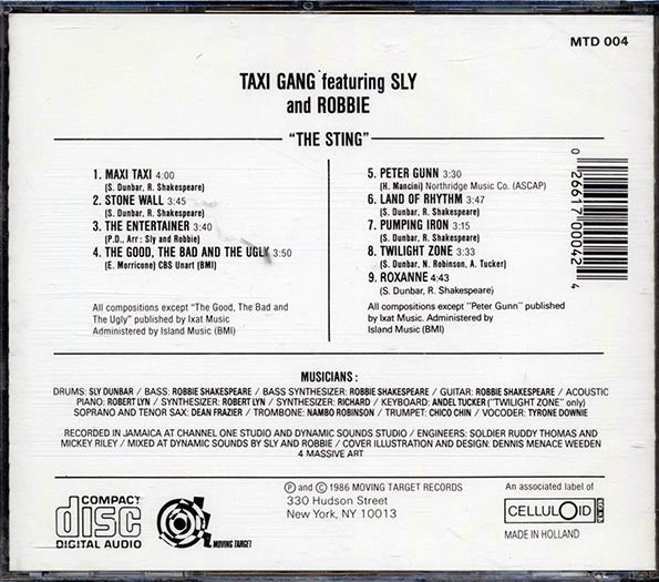 The Taxi Gang, Sly & Robbie - The Sting (CD)