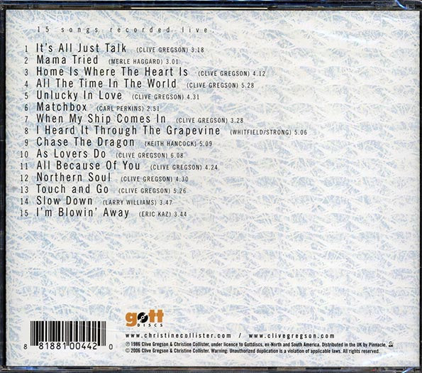 Clive Gregson & Christine Collister - Home And Away (CD)