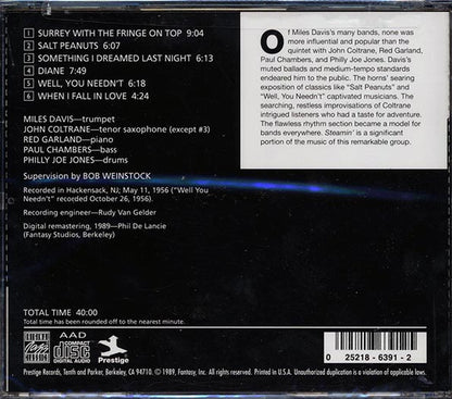 Miles Davis Quintet - Steamin' With Miles Davis Quintet (CD)