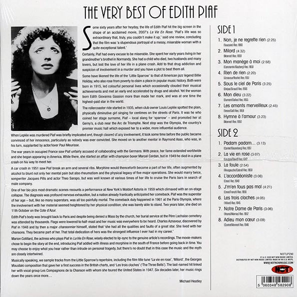 Edith Piaf - The Very Best Of Edith Piaf (180g) (LP) - PureSound Records