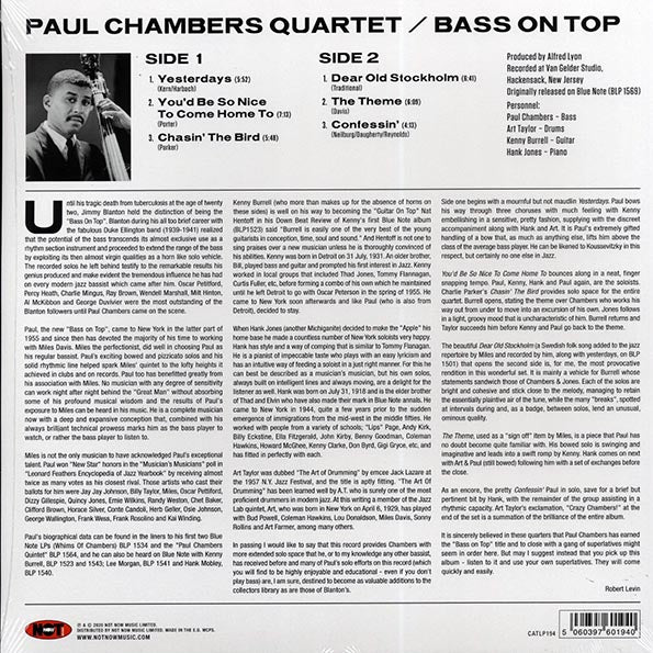 Paul Chamber Quartet - Bass On Top (180g) (LP) - PureSound Records
