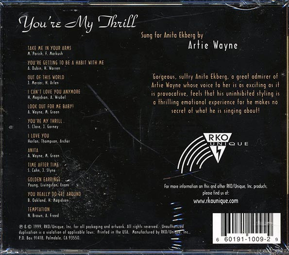 Artie Wayne - You're My Thrill (CD)