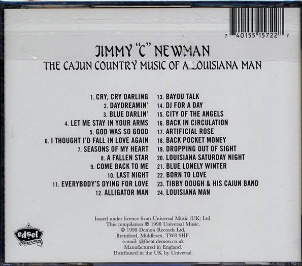 Jimmy C Newman - The Cajun Country Music Of A Louisiana Man (CD)