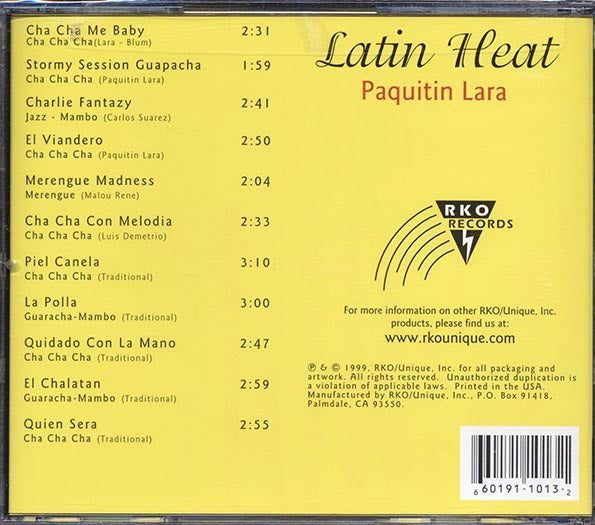 Paquitin Lara - Latin Heat (CD)